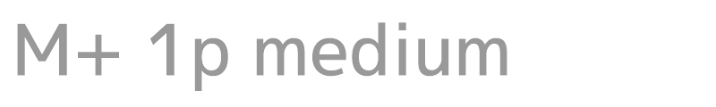M+ 1p medium