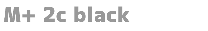 M+ 2c black