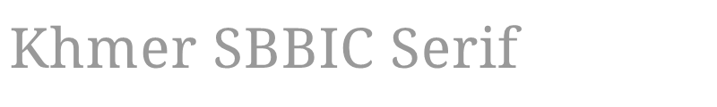 Khmer SBBIC Serif