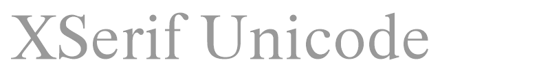 XSerif Unicode