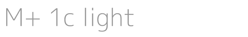 M+ 1c light