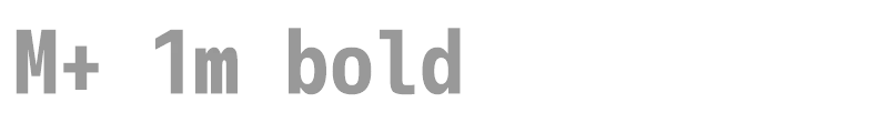 M+ 1m bold