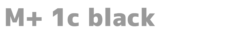 M+ 1c black