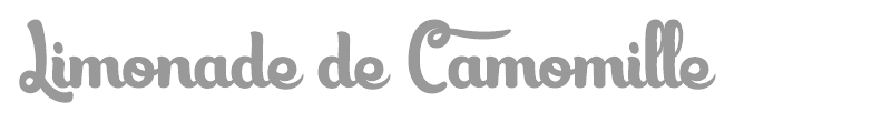 Limonade De Camomille