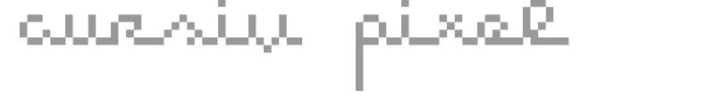 cursiv pixel