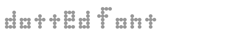 dotted font