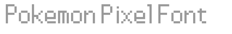 Pokemon Pixel Font
