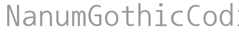 NanumGothicCoding