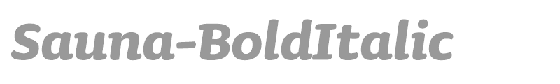 Sauna-BoldItalic