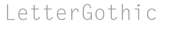 LetterGothic