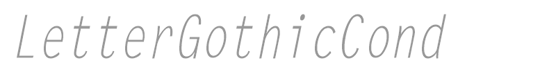LetterGothicCond