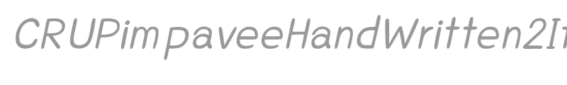 CRUPimpaveeHandWritten2Italic