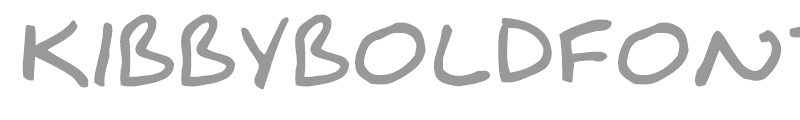 KibbyBoldFont