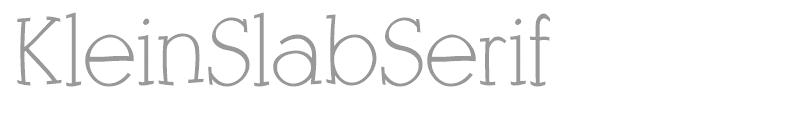 KleinSlabSerif
