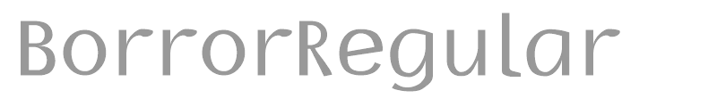 BorrorRegular
