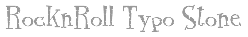 RocknRoll Typo Stone