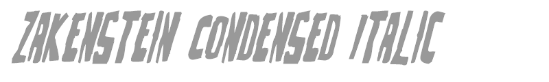 Zakenstein Condensed Italic