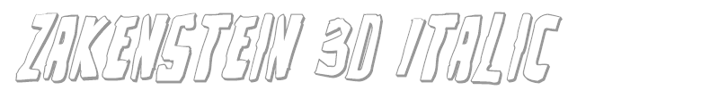 Zakenstein 3D Italic