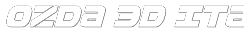 Ozda 3D Italic