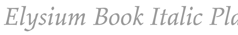 Elysium Book Italic