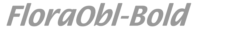 FloraObl-Bold