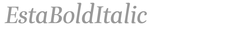 EstaBoldItalic