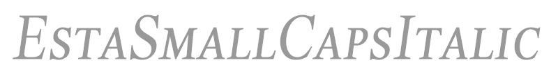 EstaSmallCapsItalic