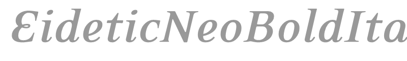 EideticNeoBoldItalic