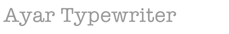 Ayar Typewriter