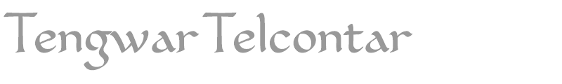 Tengwar Telcontar