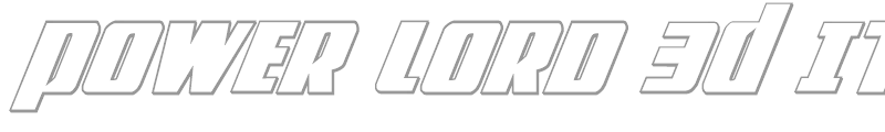 Power Lord 3D Italic