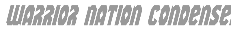Warrior Nation Condensed Italic