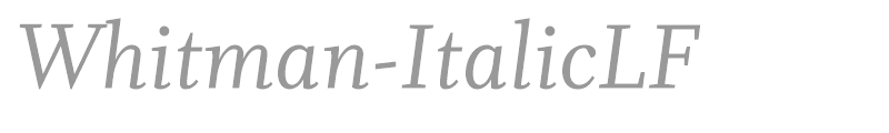 Whitman-ItalicLF