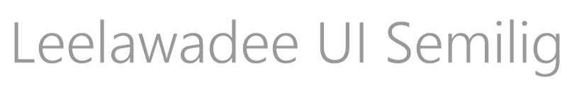 Leelawadee UI Semilight