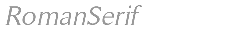 Roman Serif Oblique