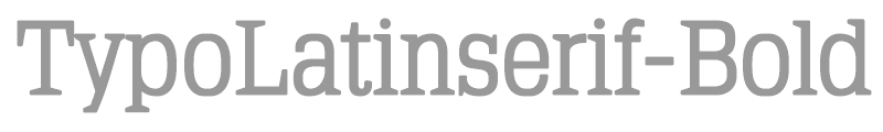 Typo Latin Serif Bold