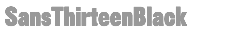 Sans Thirteen Black