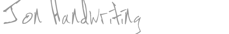Jon Handwriting