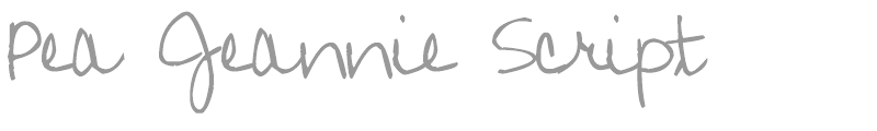 Pea Jeannie Script
