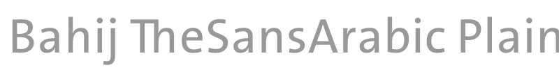 Bahij TheSansArabic Plain