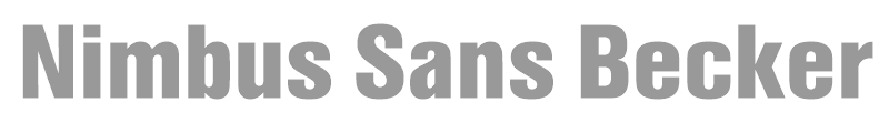 Nimbus Sans Becker TBlaCon