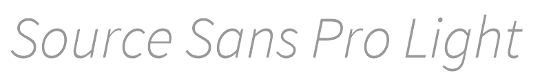 Source Sans Pro Light
