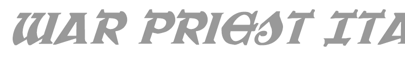 War Priest Italic