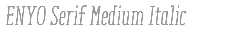 ENYO Serif Medium Italic