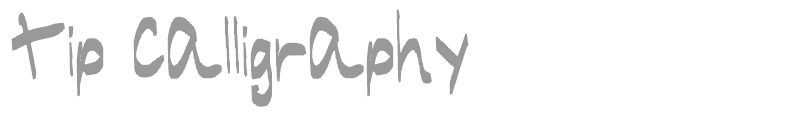 Tip Calligraphy