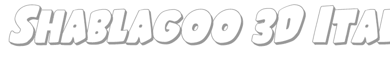 Shablagoo 3D Italic