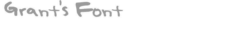 Grant's Font