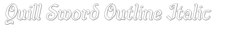 Quill Sword Super-Italic