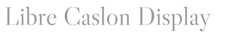 Libre Caslon Display