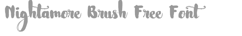 Nightamore Brush Free Font